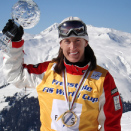 On top of the World after winning my 5th World Title in Davos, Switzerland